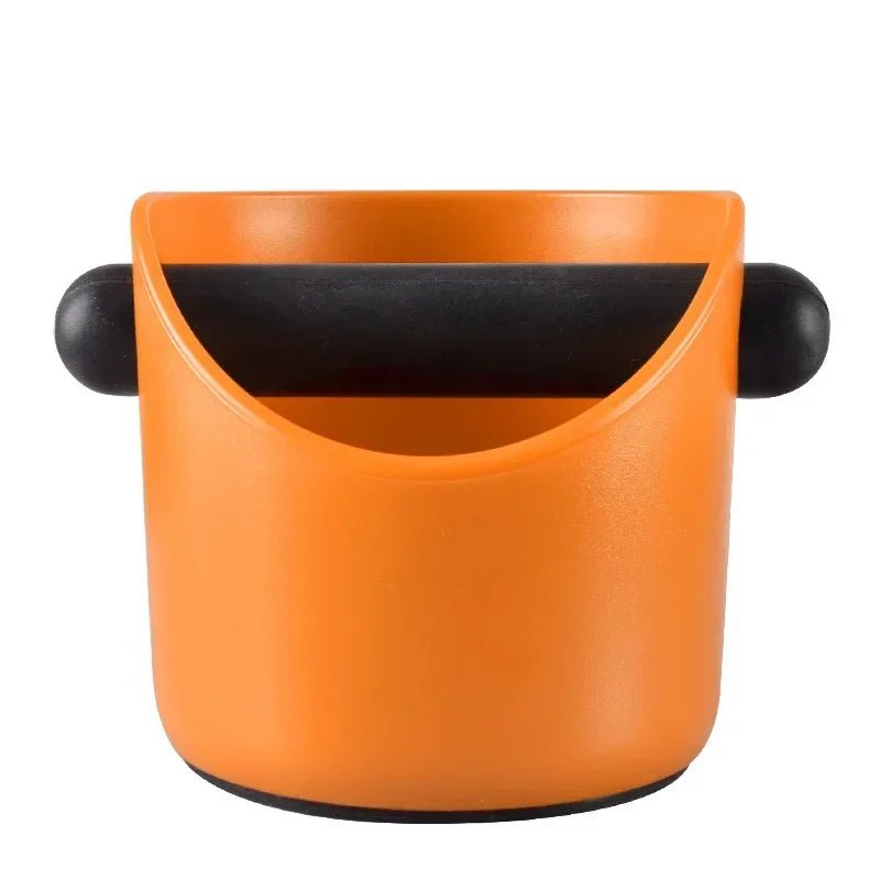 Orange coffee dump box on a white background