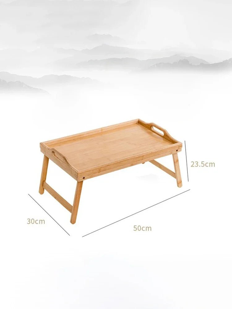 Wooden tray with dimensions on a white background