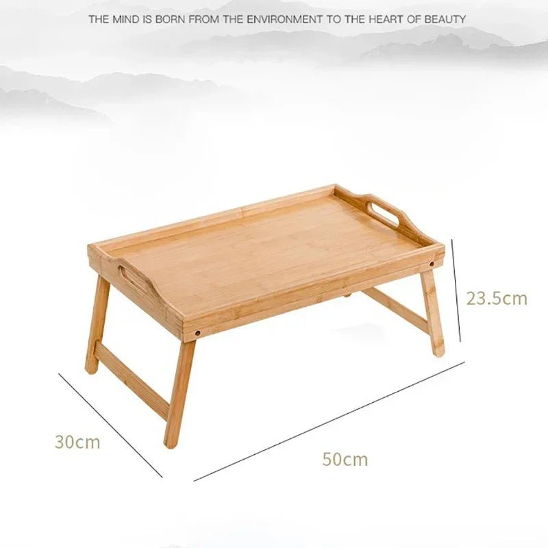 Wooden tray with dimensions on a white background