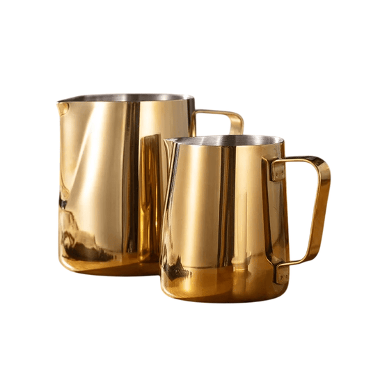 Golden Stainless Steel Milk Frothing Pitcher (2 Sizes)Utensils for Coffee