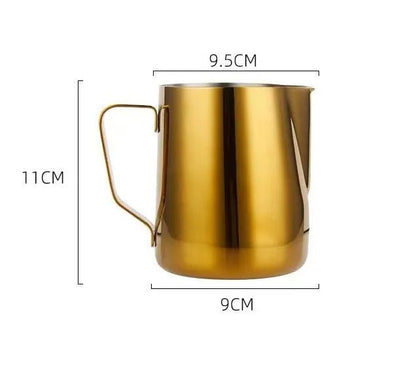 Golden Stainless Steel Milk Frothing Pitcher (2 Sizes)Utensils for Coffee