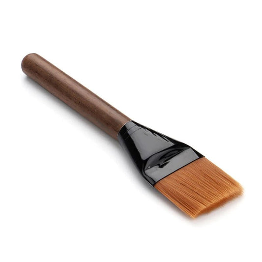 Handcrafted Ebony Wood Flat Barista BrushUtensils for Coffee