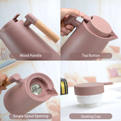 Pink Vintage Thermal Coffee Carafe (1L)Utensils for Coffee