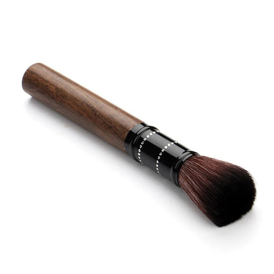 Premium Ebony Wood Round Barista BrushUtensils for Coffee
