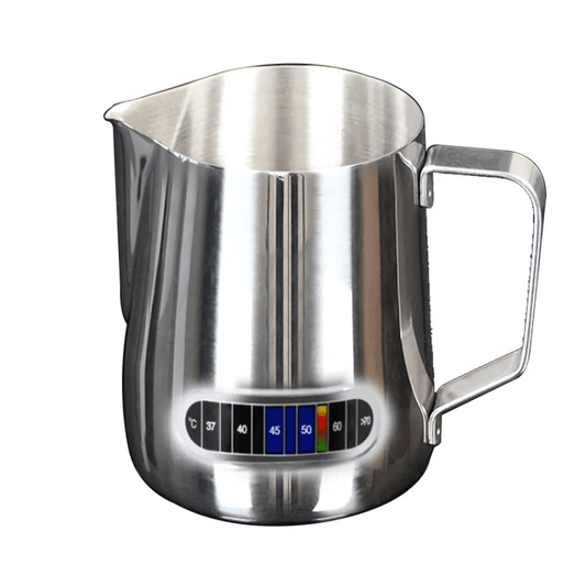 Stainless Steel Milk Frothing Pitcher with Temperature Display (2 Sizes)Utensils for Coffee