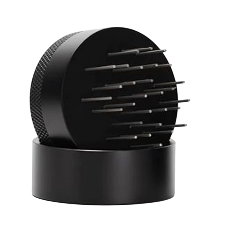 Black hair dryer diffuser on a white background