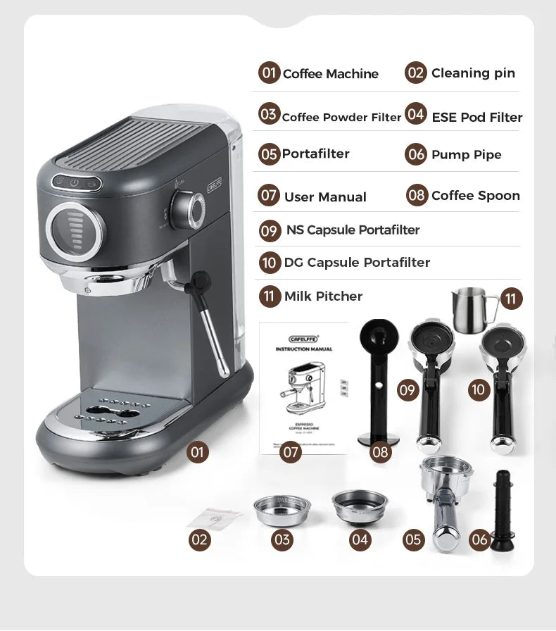 Versatile 4 - in - 1 Espresso MachineUtensils for Coffee