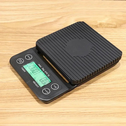 Versatile Electronic Coffee Scale with LCD Display and Multiple Functions