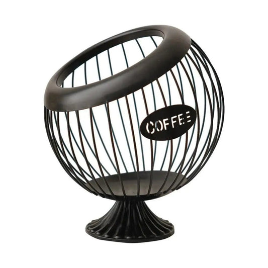 Vintage Iron Coffee Capsule Basket with StandUtensils for Coffee