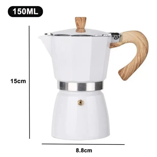 Vintage White Moka Pot (2 Sizes)Utensils for Coffee