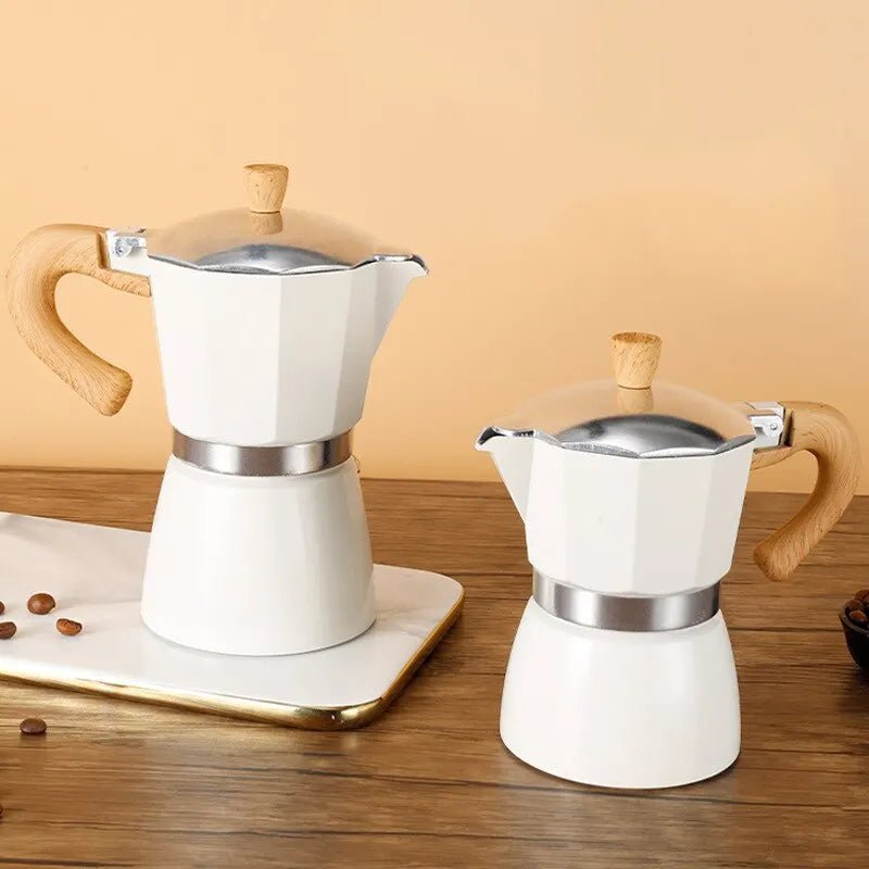 Vintage White Moka Pot (2 Sizes)Utensils for Coffee