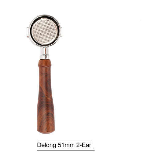 Walnut - 51mm Bottomless Coffee Portafilter with 2 EarsUtensils for Coffee