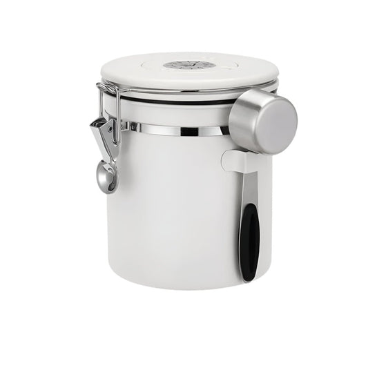 White Coffee Bean Storage Container with Scoop (3 Sizes)Utensils for Coffee