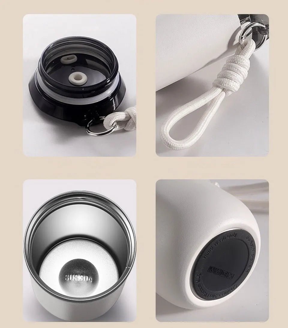 White Stainless Steel Tumbler (2 Sizes)Utensils for Coffee