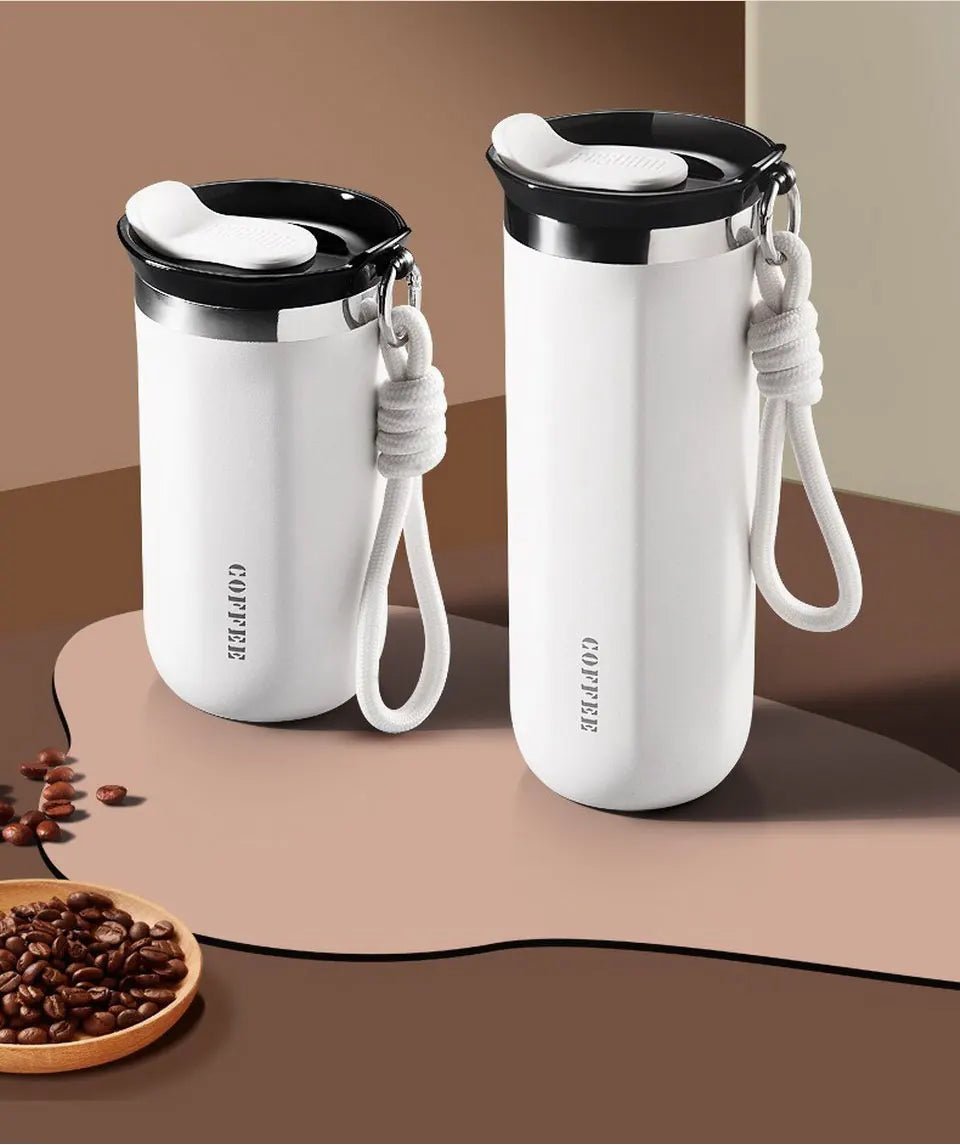 White Stainless Steel Tumbler (2 Sizes)Utensils for Coffee
